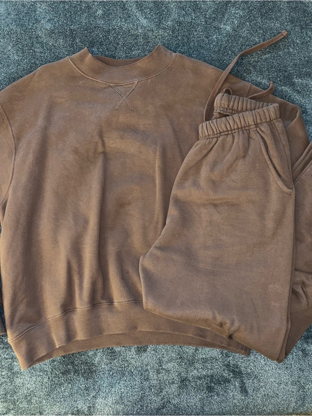 Daily Drills mocha brown fleece set